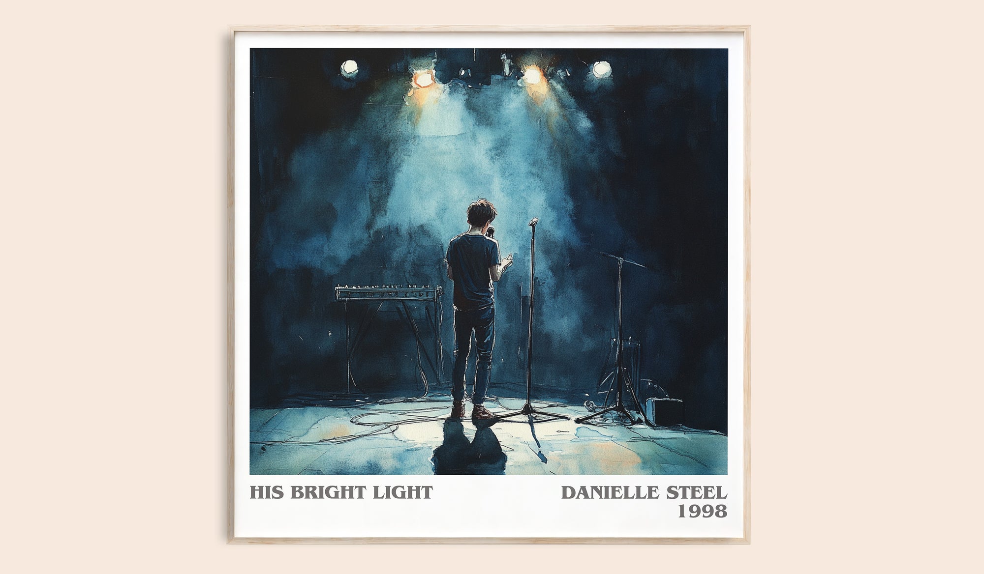 His Bright Light by Danielle Steel | Square Bookish Poster | Inspired Fan Art Print | Free Delivery