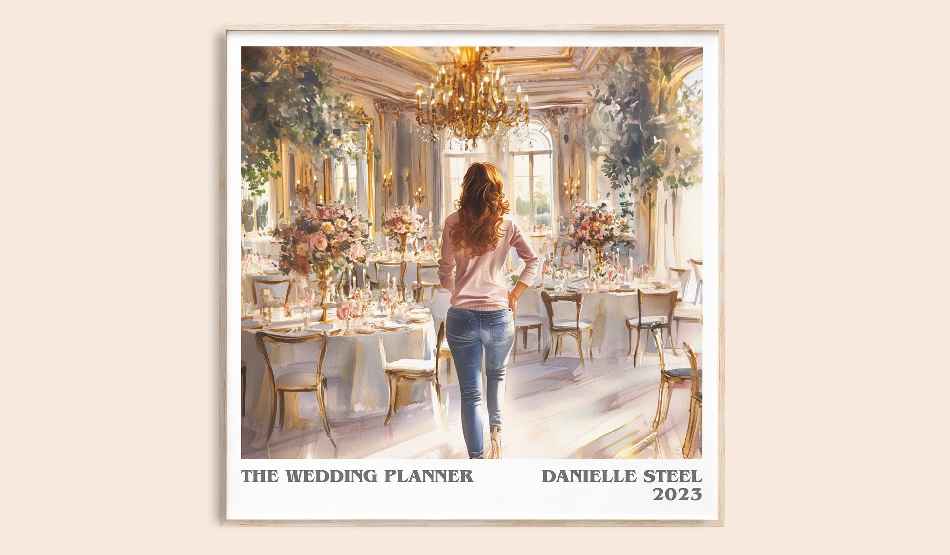 The Wedding Planner literary book poster by Danielle Steel – framed literary art print