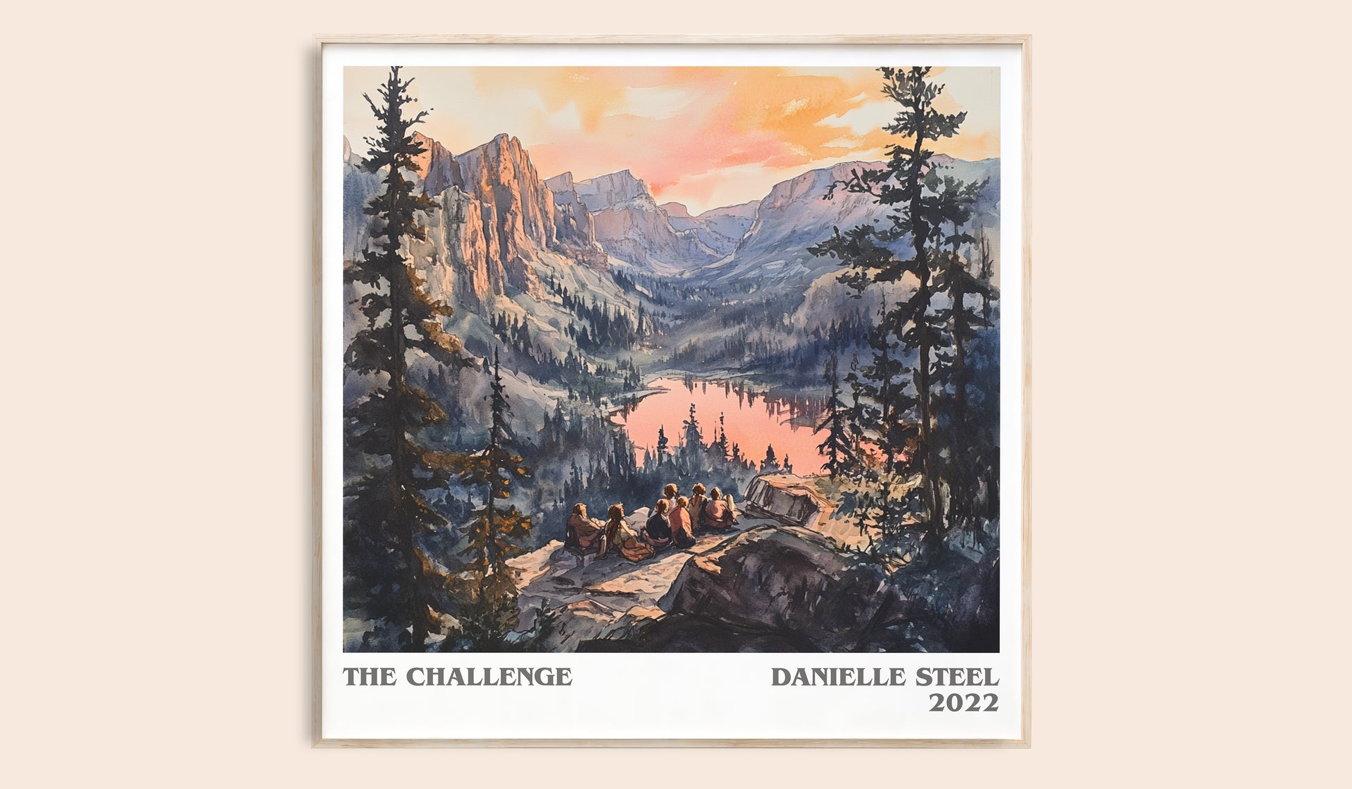 The Challenge literary book poster by Danielle Steel – framed literary art print