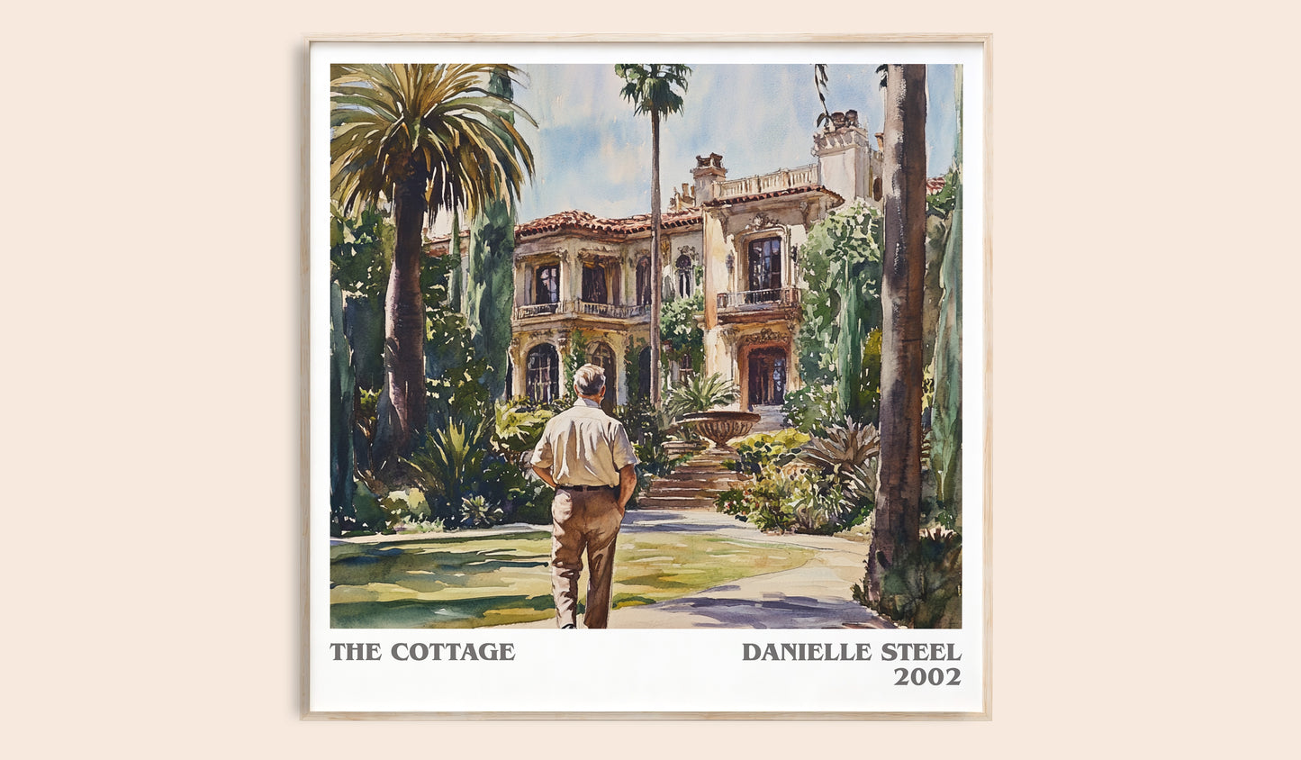 The Cottage literary book poster by Danielle Steel – framed literary art print