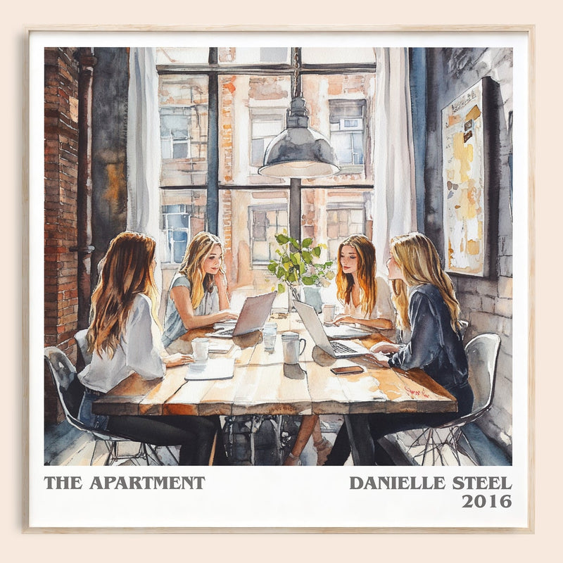 The Apartment literary book poster by Danielle Steel – framed literary art print