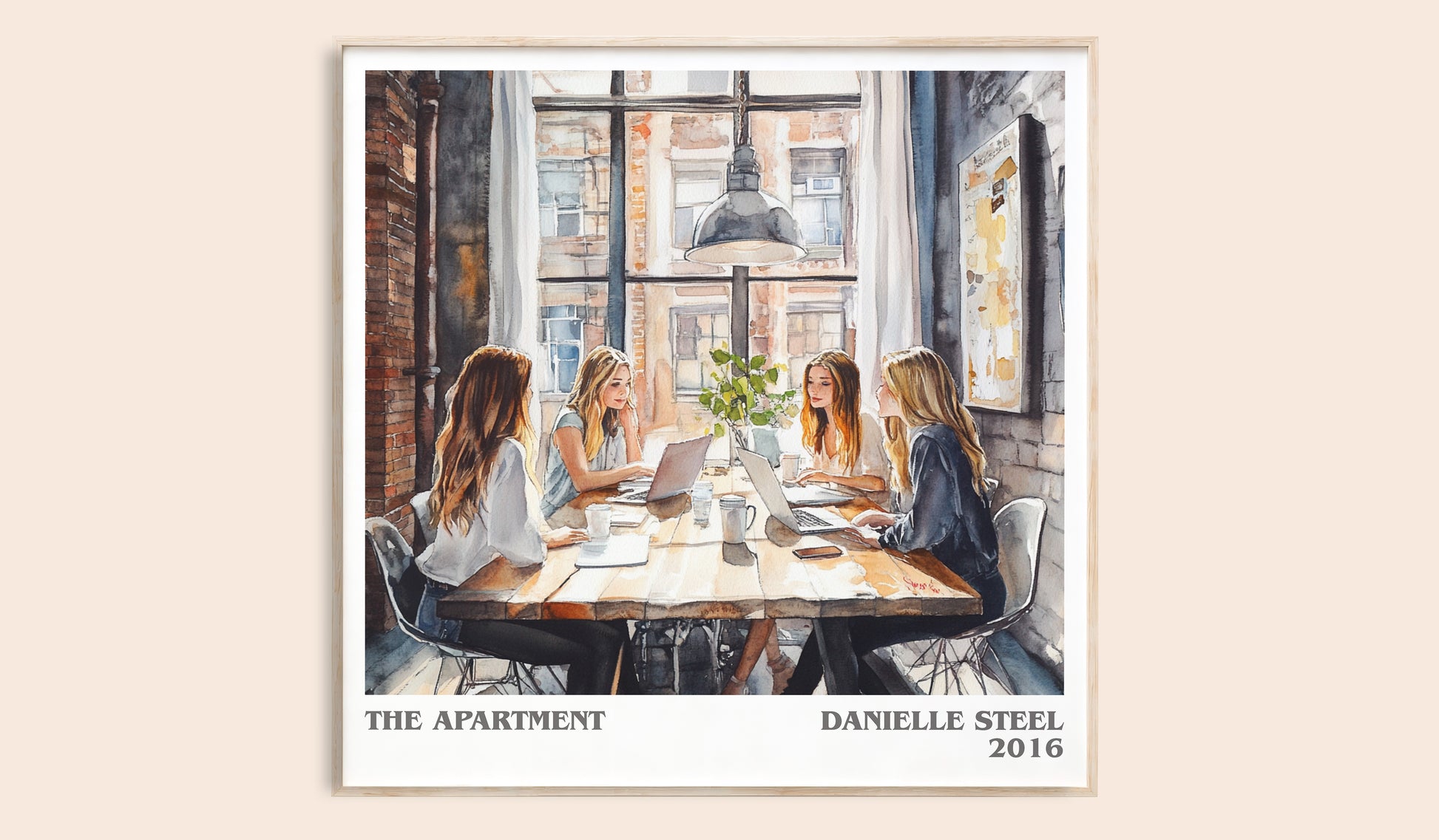 The Apartment literary book poster by Danielle Steel – framed literary art print