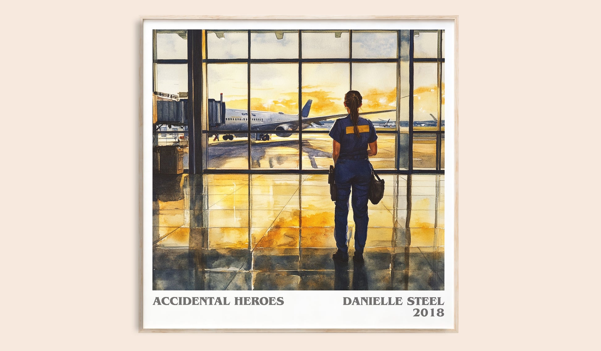 Accidental Heroes literary book poster by Danielle Steel – framed literary art print