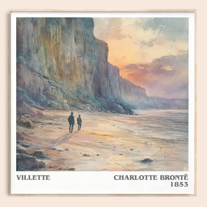 Villette literary book poster by Charlotte Brontë – framed literary art print