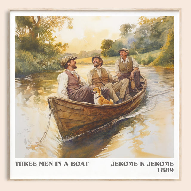 Three Men in a Boat Literary Art Print by Jerome K. Jerome