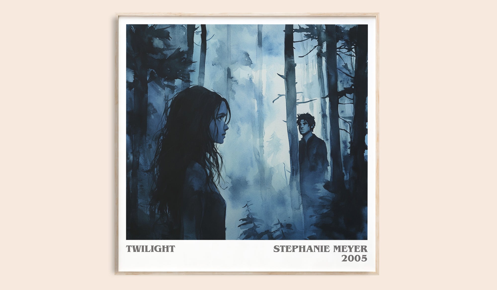 Twilight literary book poster by Stephanie Meyer – framed literary art print