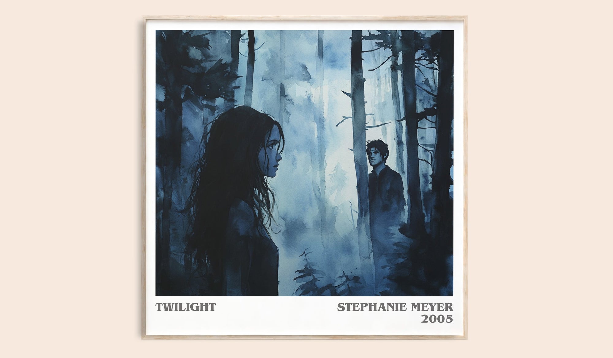 Twilight literary book poster by Stephanie Meyer – framed literary art print