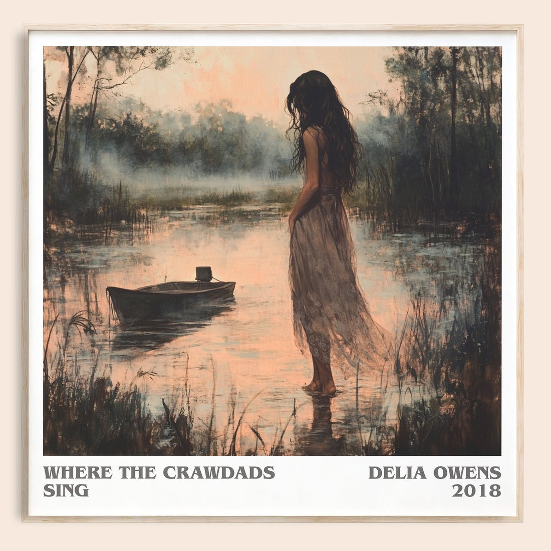 Where the Crawdads Sing literary book poster by Delia Owens – framed literary art print