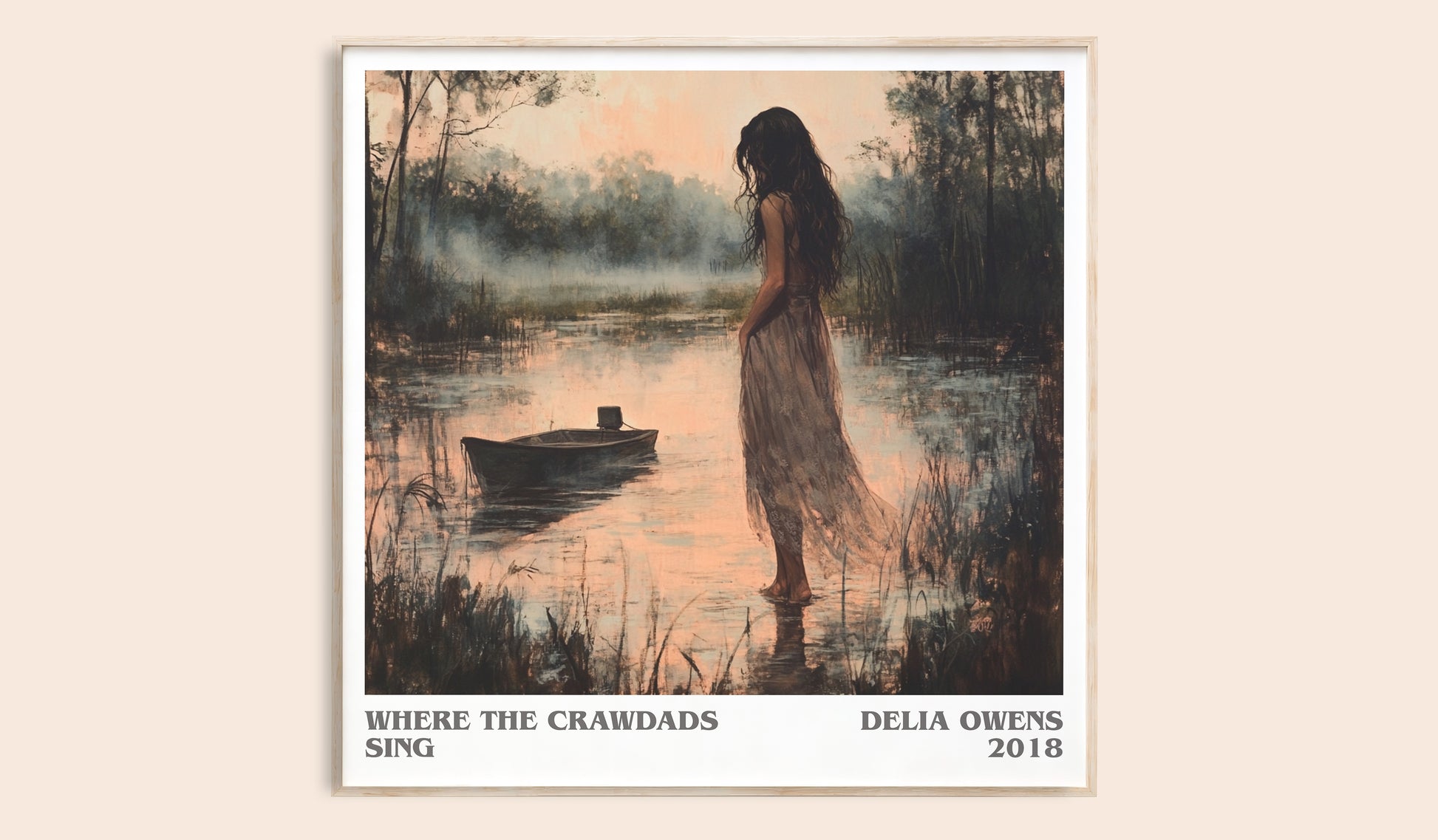 Where the Crawdads Sing literary book poster by Delia Owens – framed literary art print