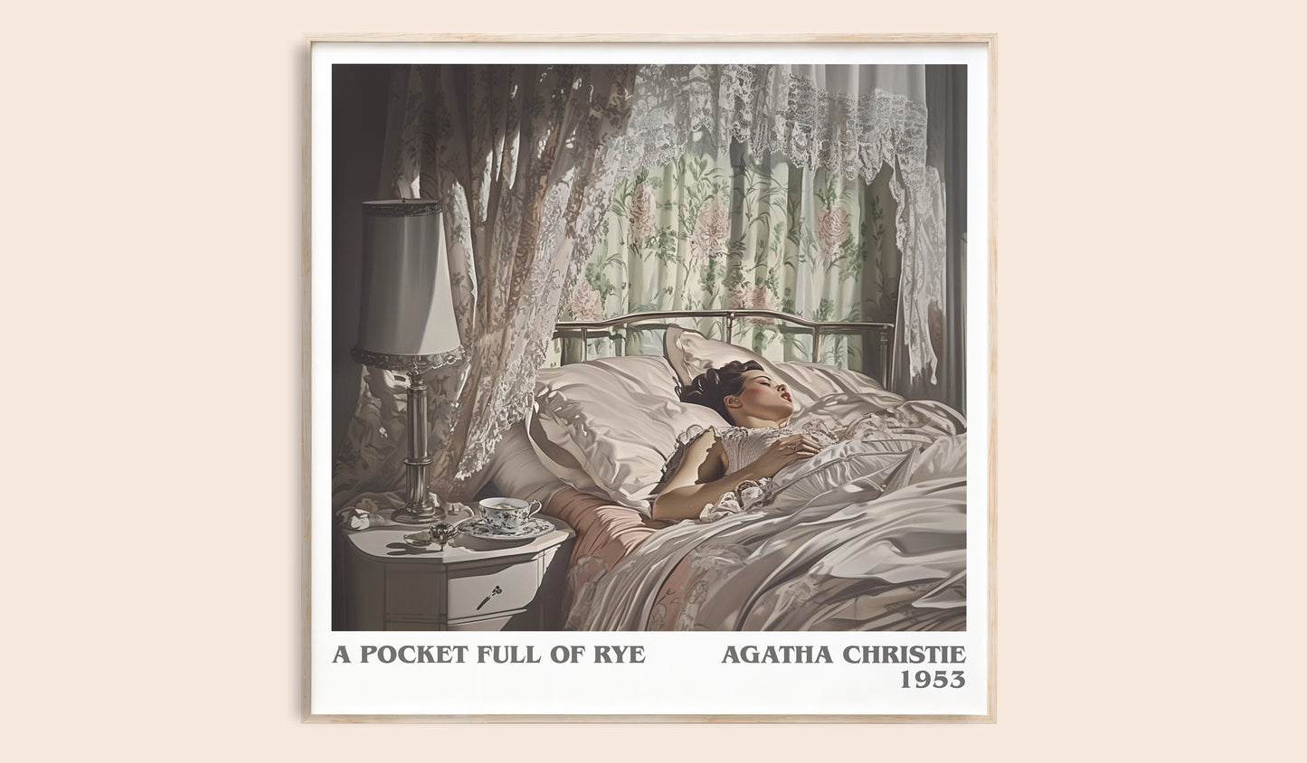A Pocket Full of Rye literary book poster by Agatha Christie – framed literary art print