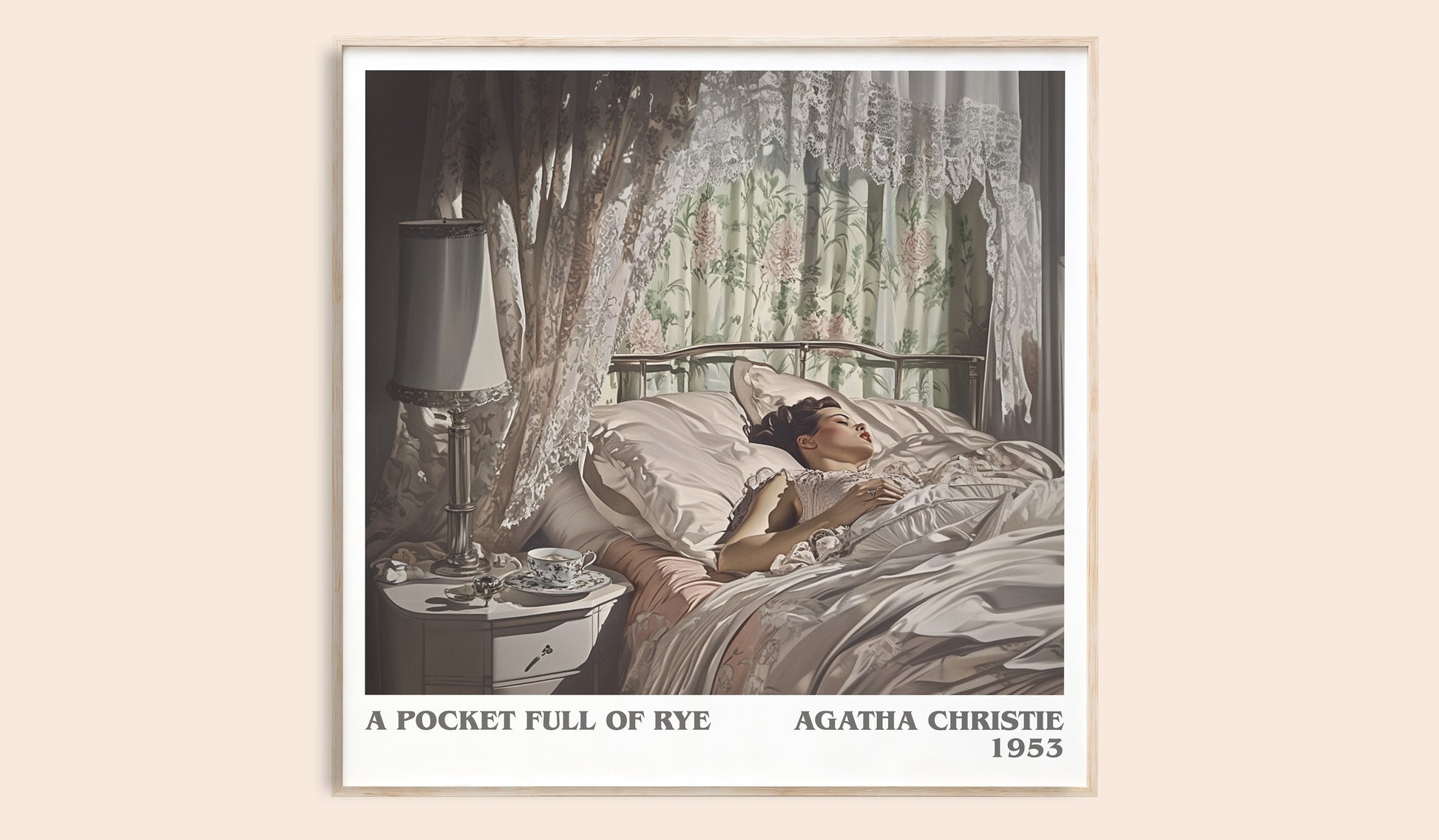 A Pocket Full of Rye literary book poster by Agatha Christie – framed literary art print