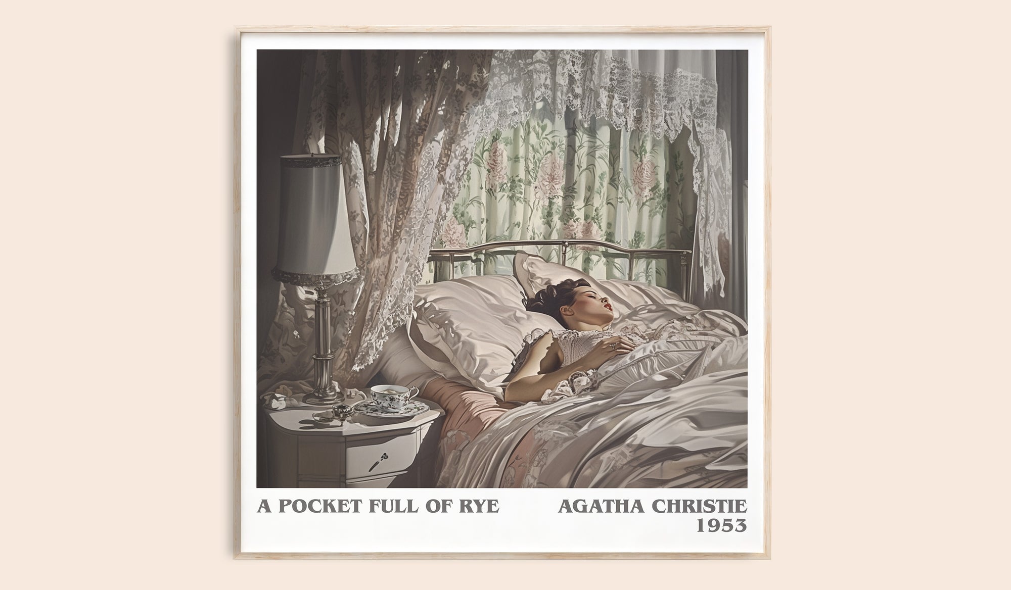 A Pocket Full of Rye literary book poster by Agatha Christie – framed literary art print
