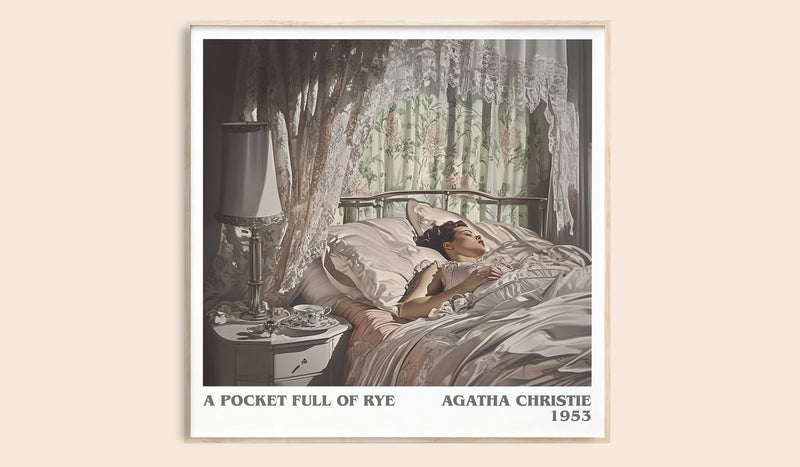 A Pocket Full of Rye literary book poster by Agatha Christie – framed literary art print