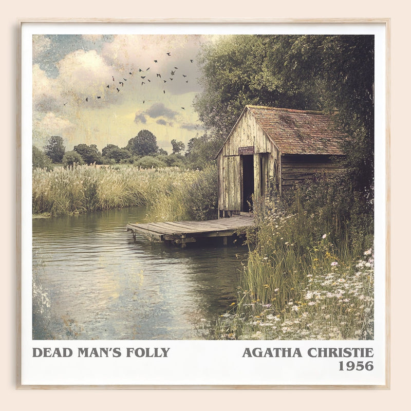 Dead Man's Folly literary book poster by Agatha Christie – framed literary art print