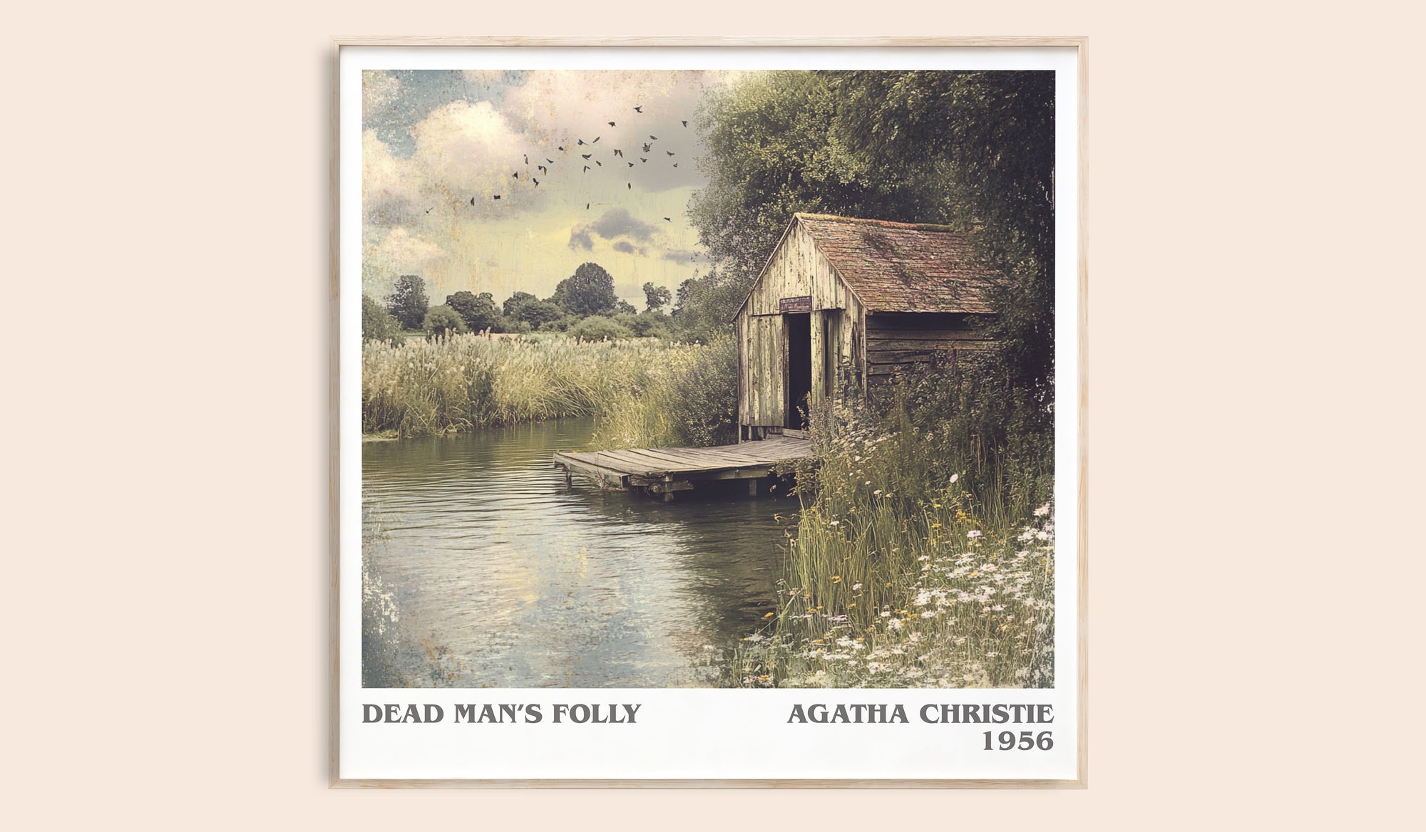 Dead Man's Folly literary book poster by Agatha Christie – framed literary art print