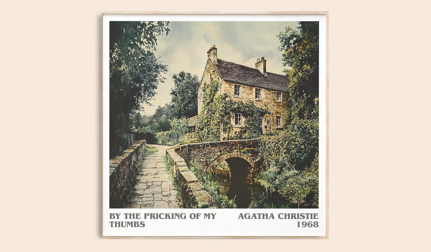 By the Pricking of My Thumbs literary book poster by Agatha Christie – framed literary art print