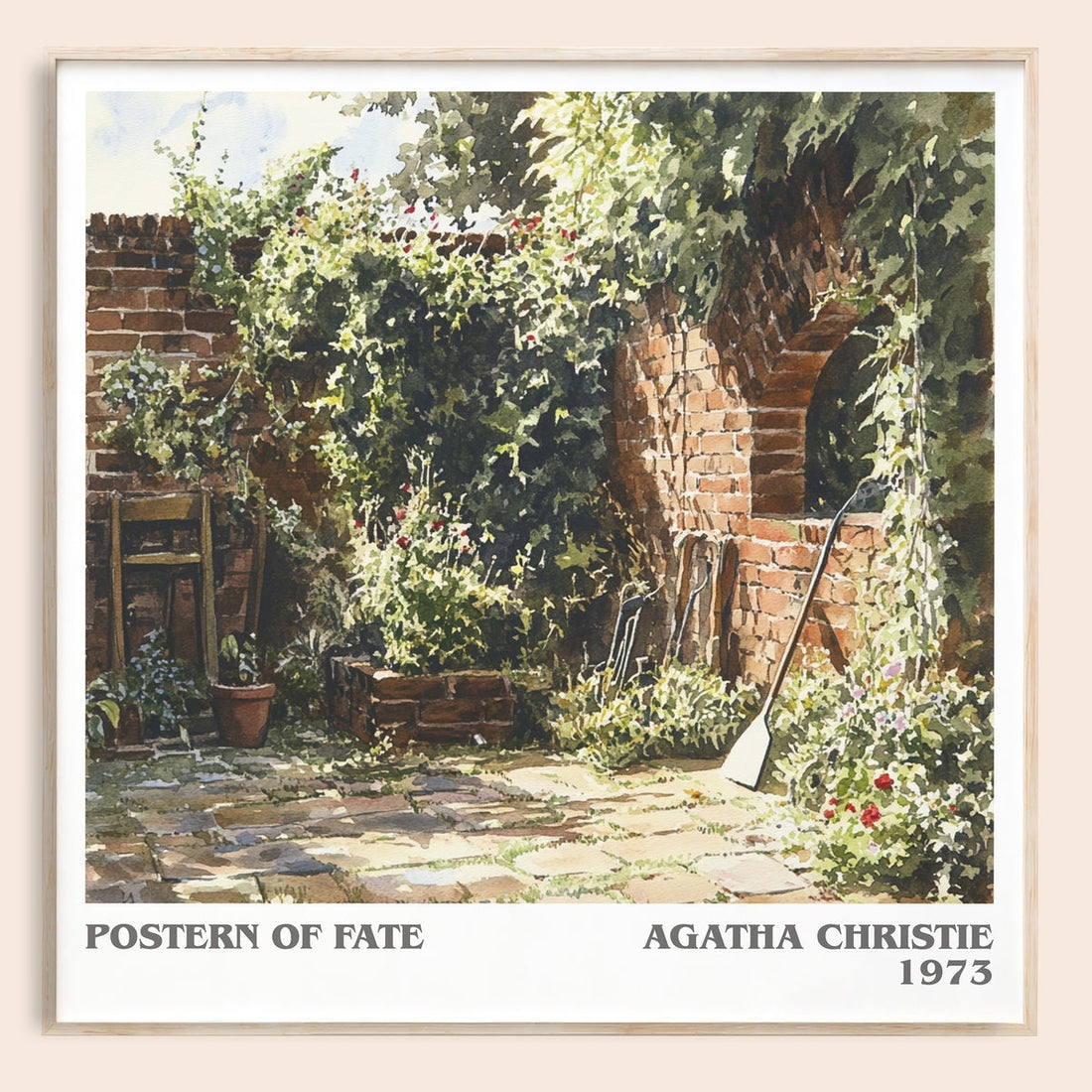 Postern of Fate literary book poster by Agatha Christie – framed literary art print