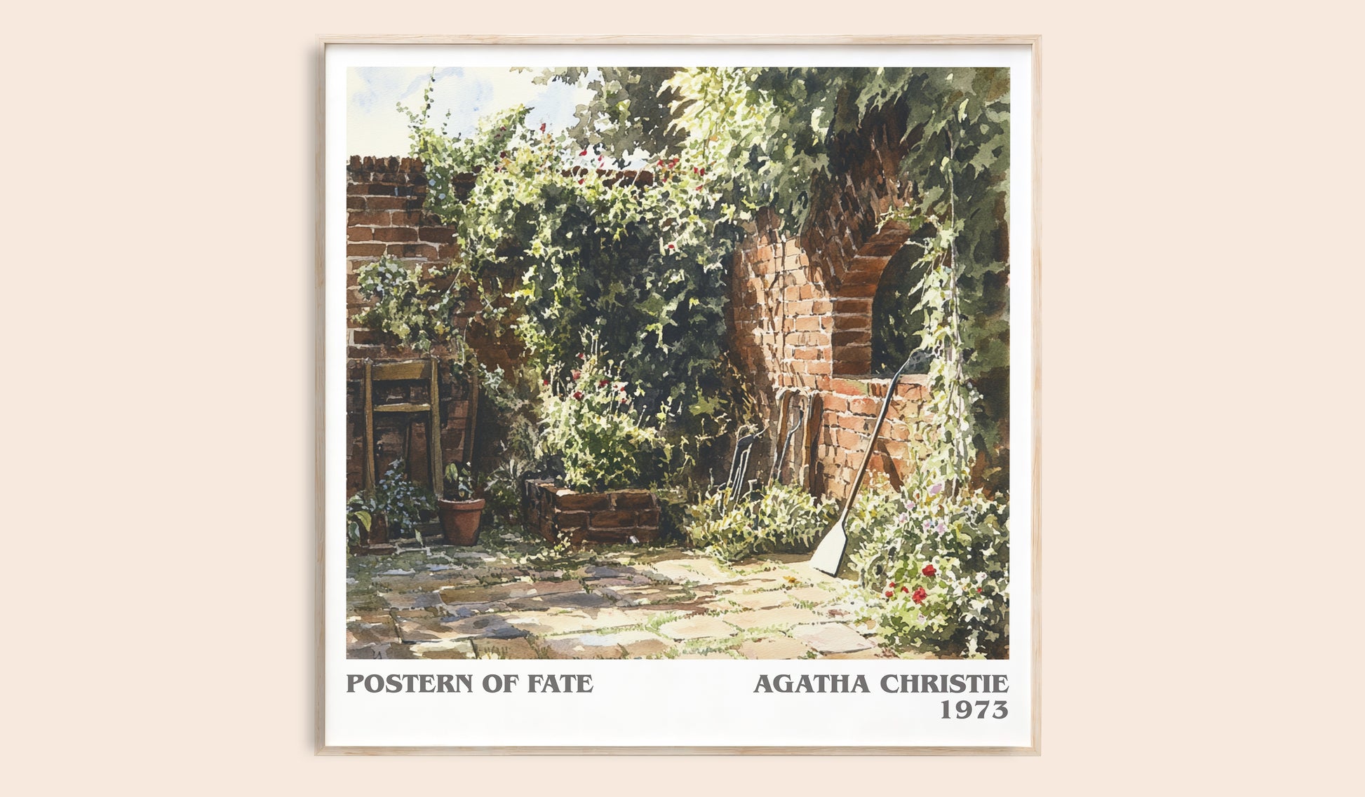 Postern of Fate literary book poster by Agatha Christie – framed literary art print