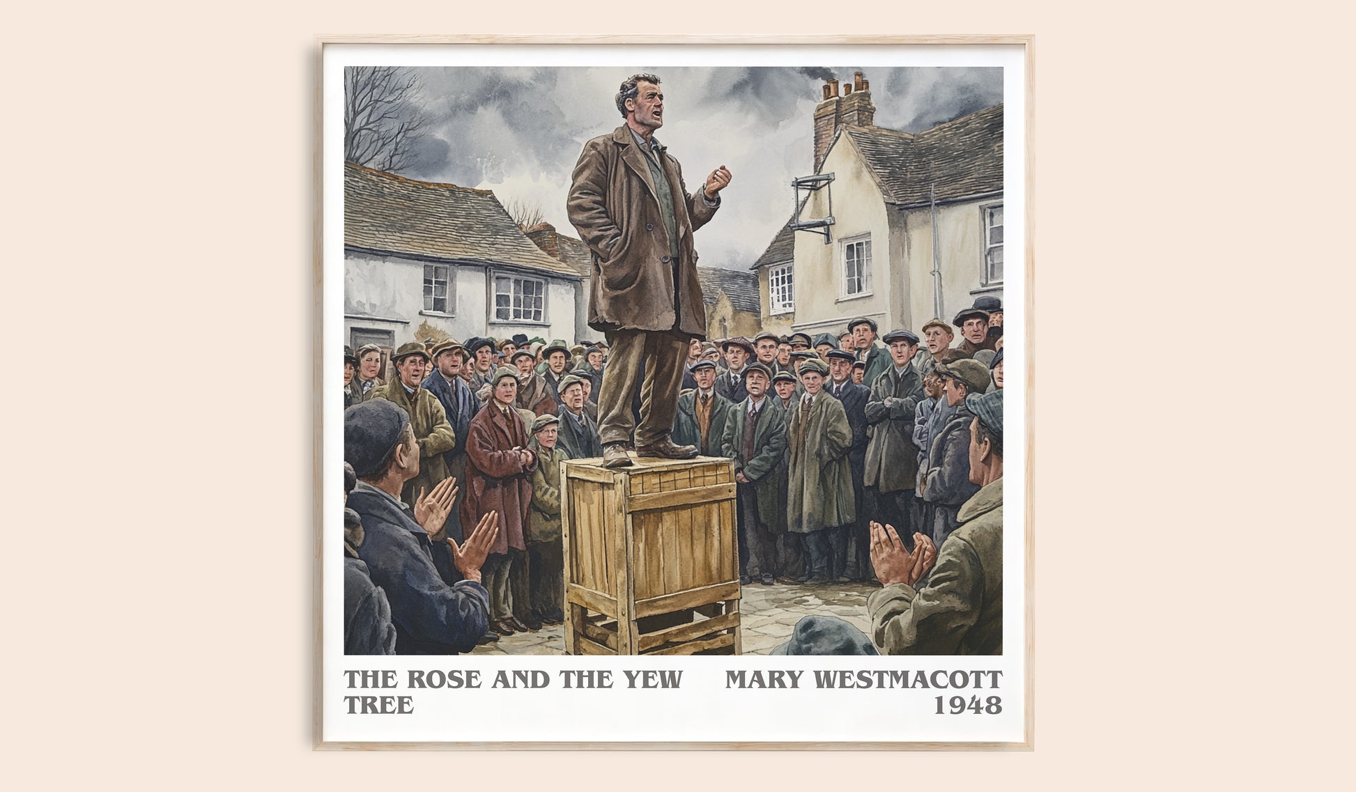 The Rose And The Yew Tree literary book poster by Mary Westmacott – framed literary art print