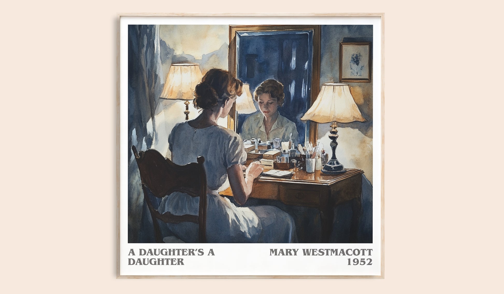 A Daughter's a Daughter literary book poster by Mary Westmacott – framed literary art print