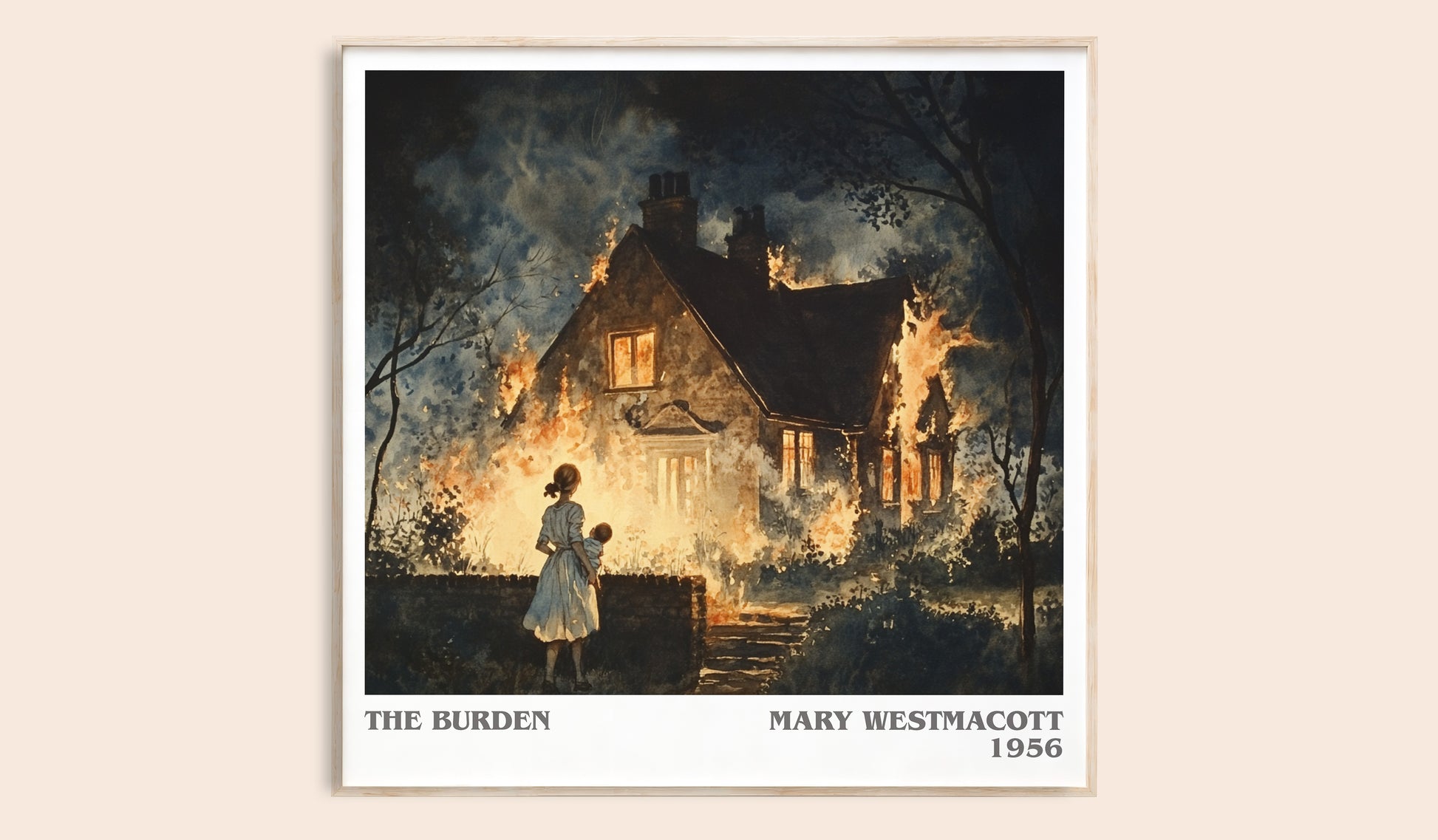 The Burden literary book poster by Mary Westmacott – framed literary art print