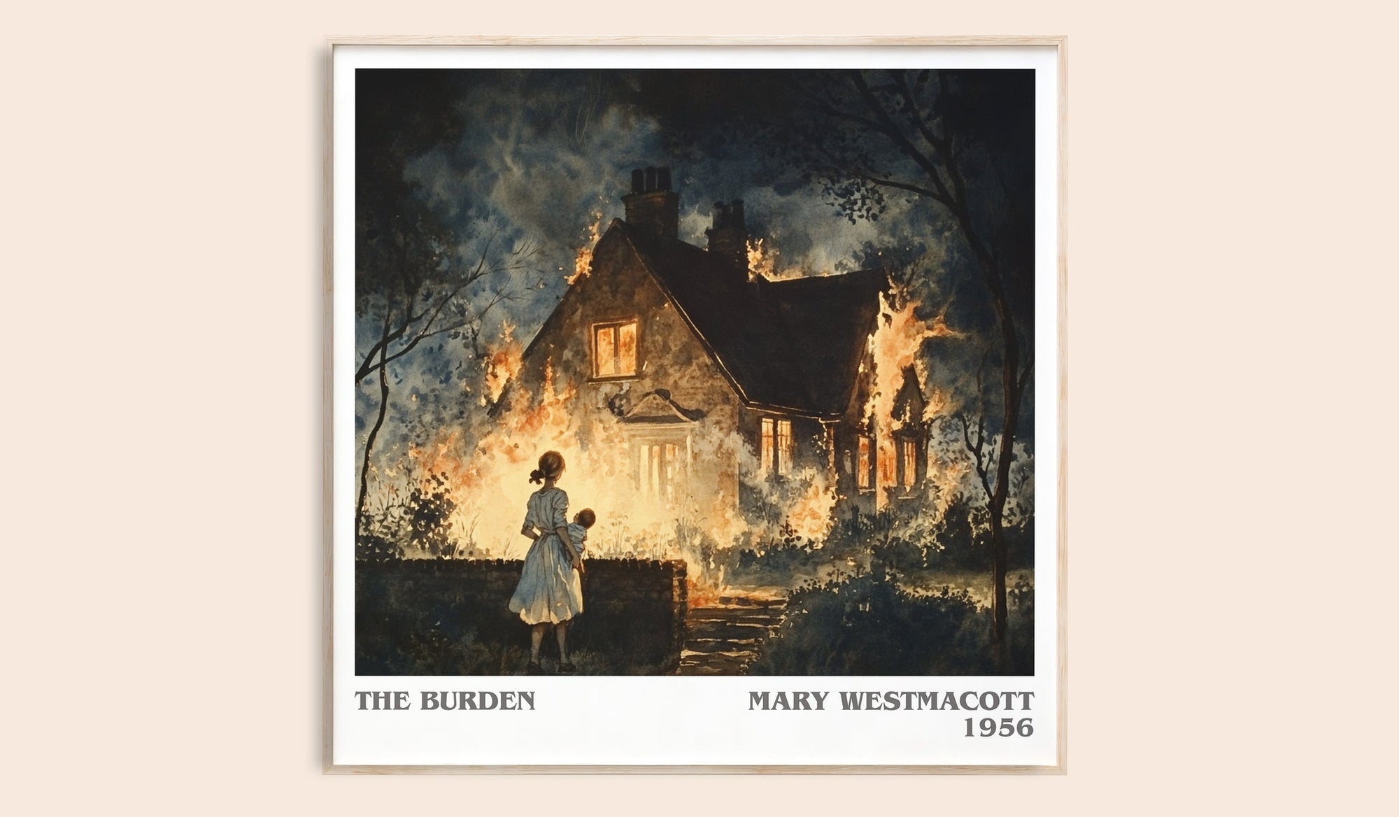 The Burden literary book poster by Mary Westmacott – framed literary art print