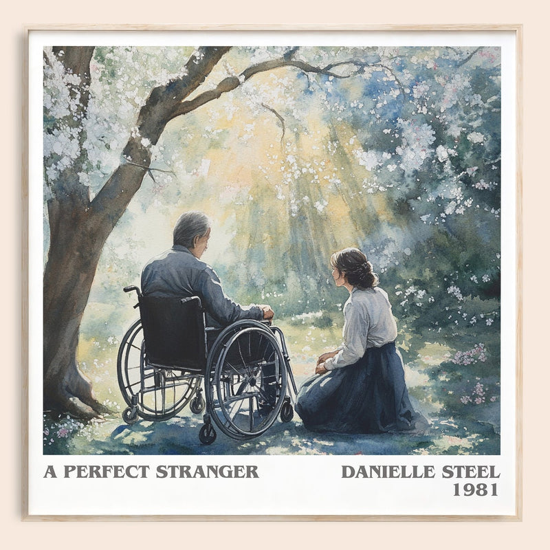 A Perfect Stranger literary book poster by Danielle Steel – framed literary art print