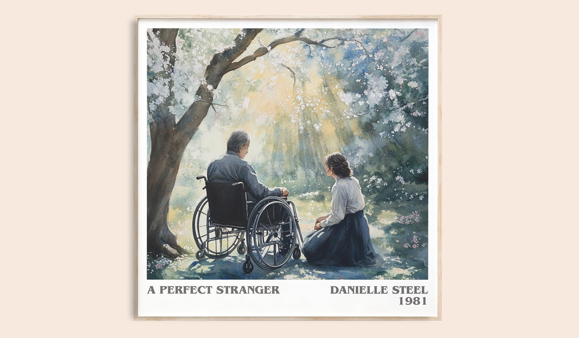 A Perfect Stranger literary book poster by Danielle Steel – framed literary art print
