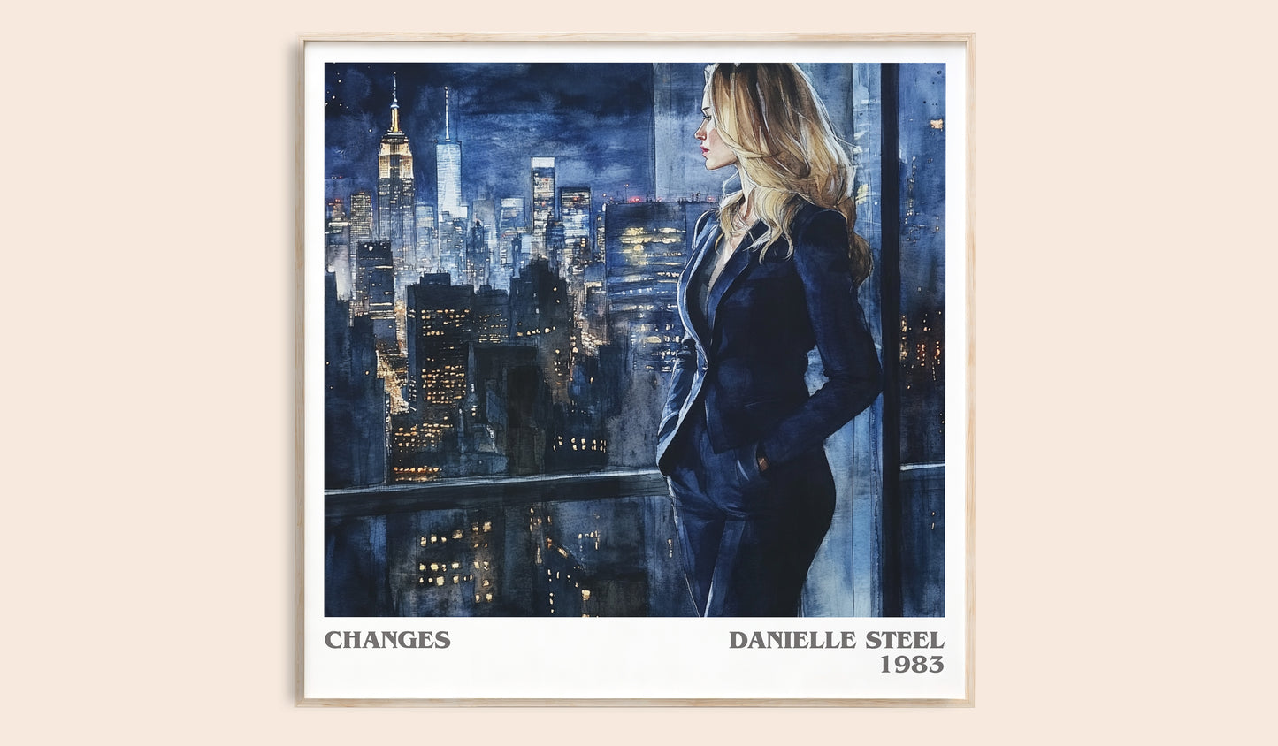 Changes literary book poster by Danielle Steel – framed literary art print