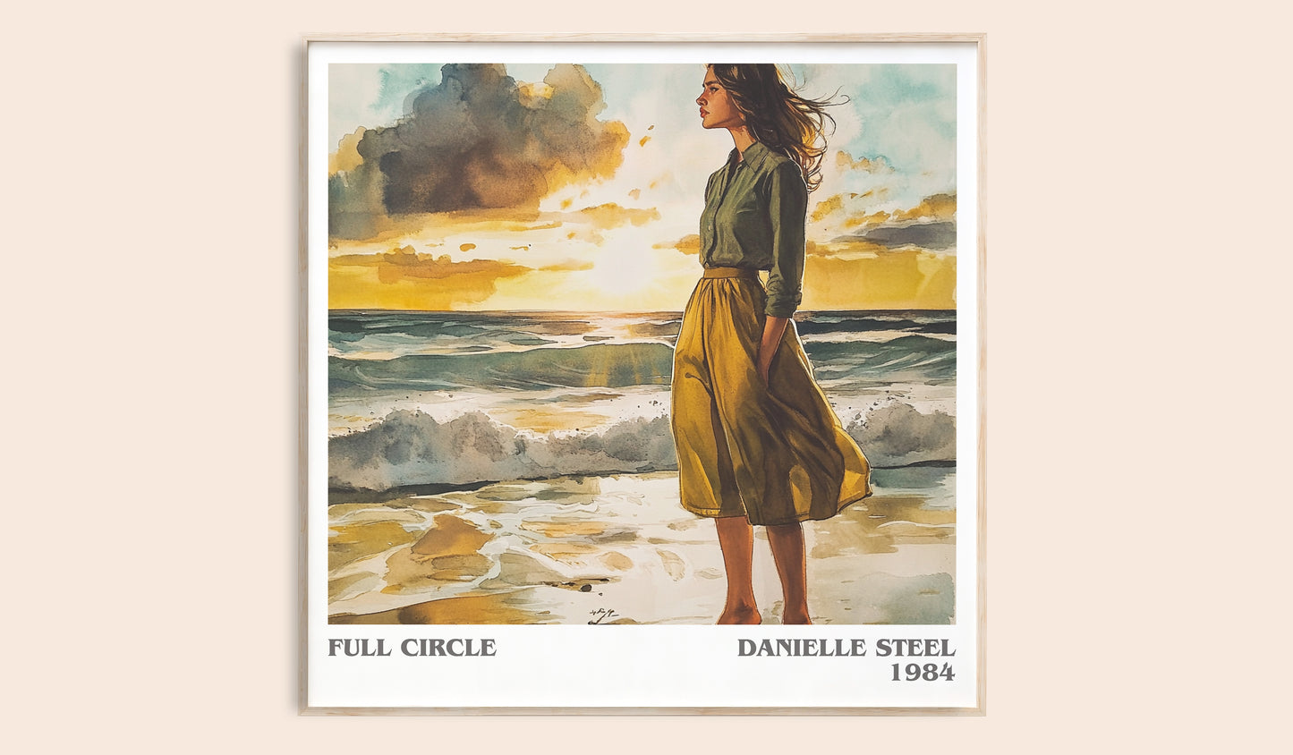 Full Circle literary book poster by Danielle Steel – framed literary art print