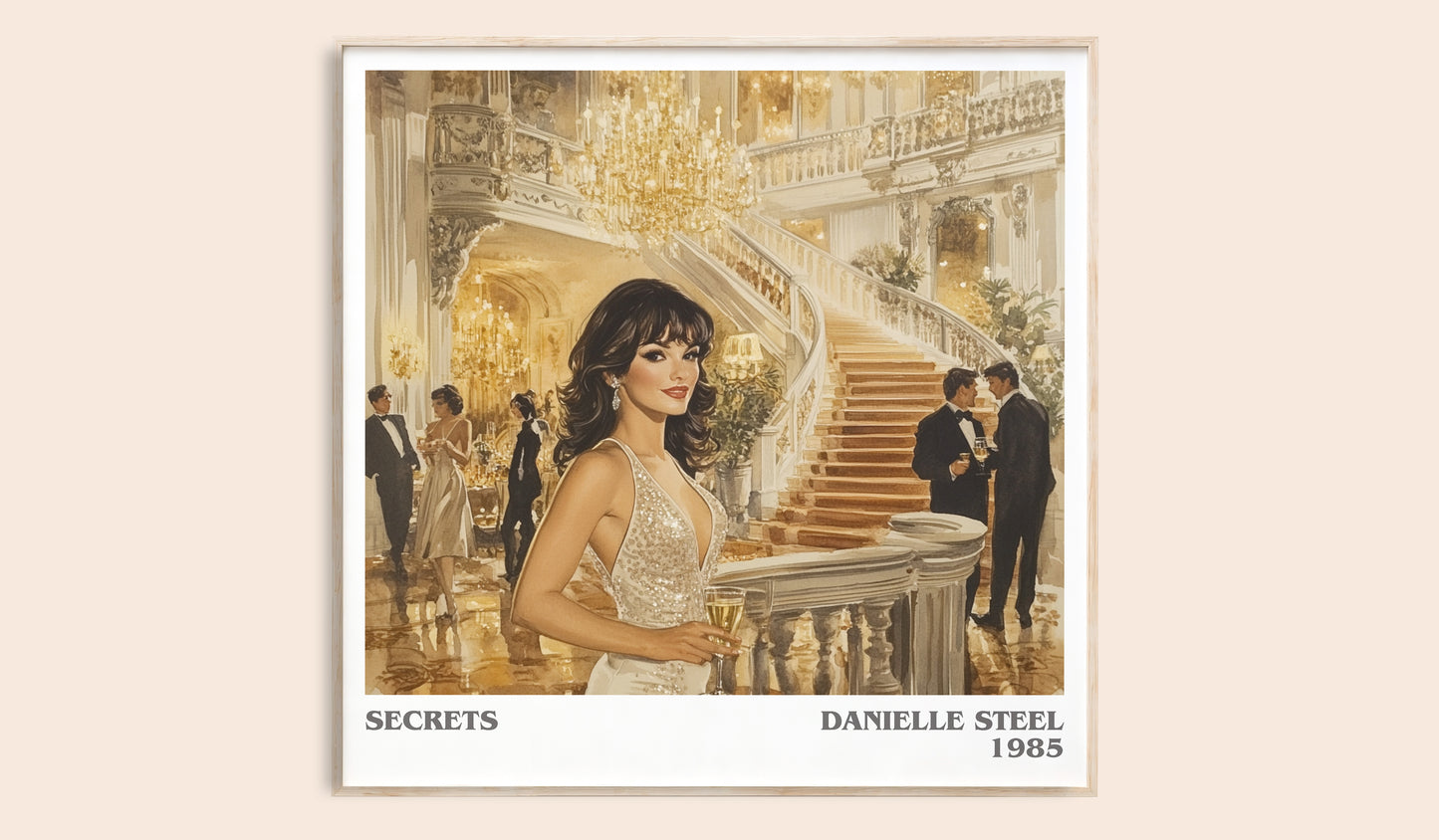 Secrets literary book poster by Danielle Steel – framed literary art print