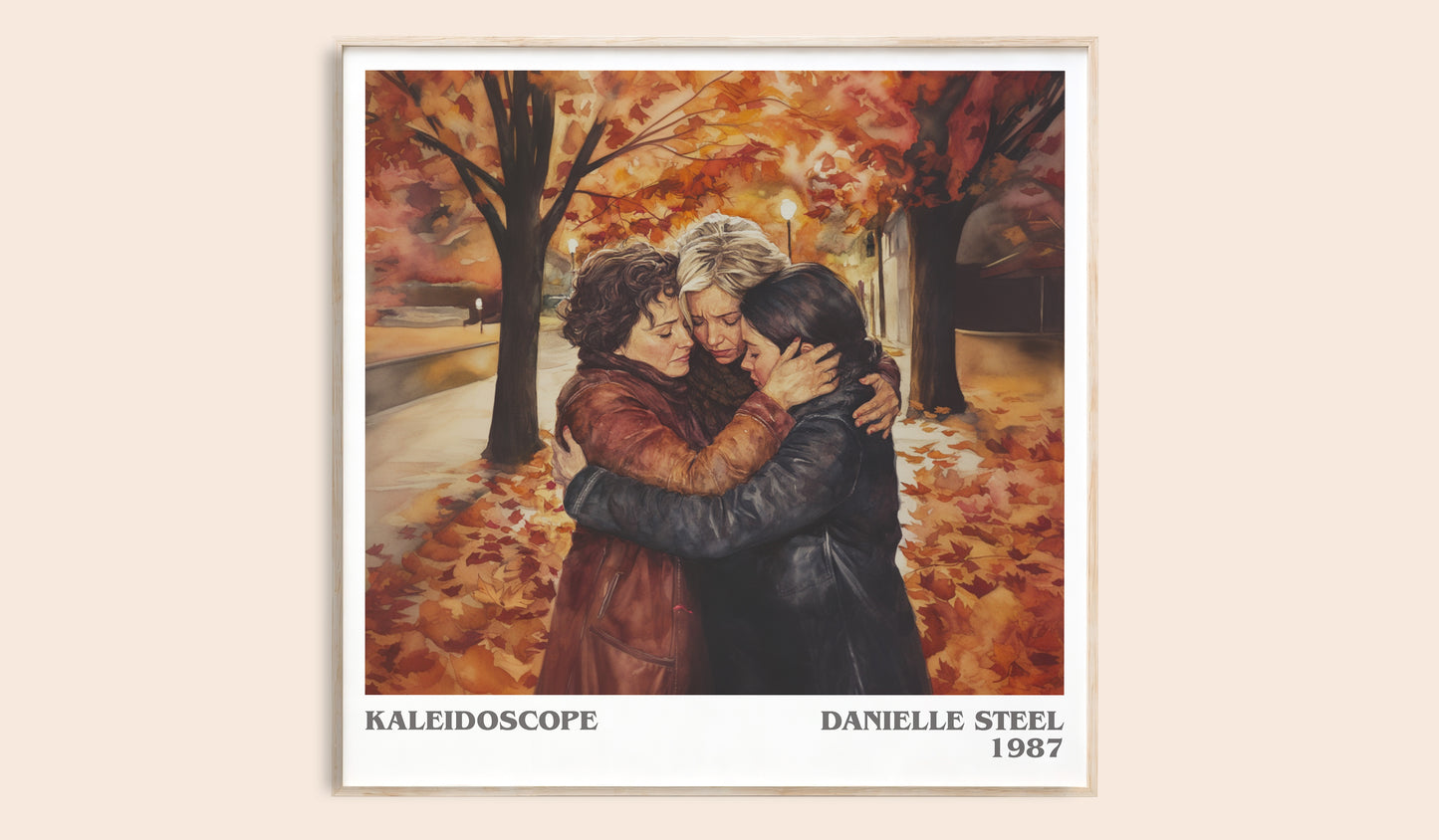 Kaleidoscope literary book poster by Danielle Steel – framed literary art print