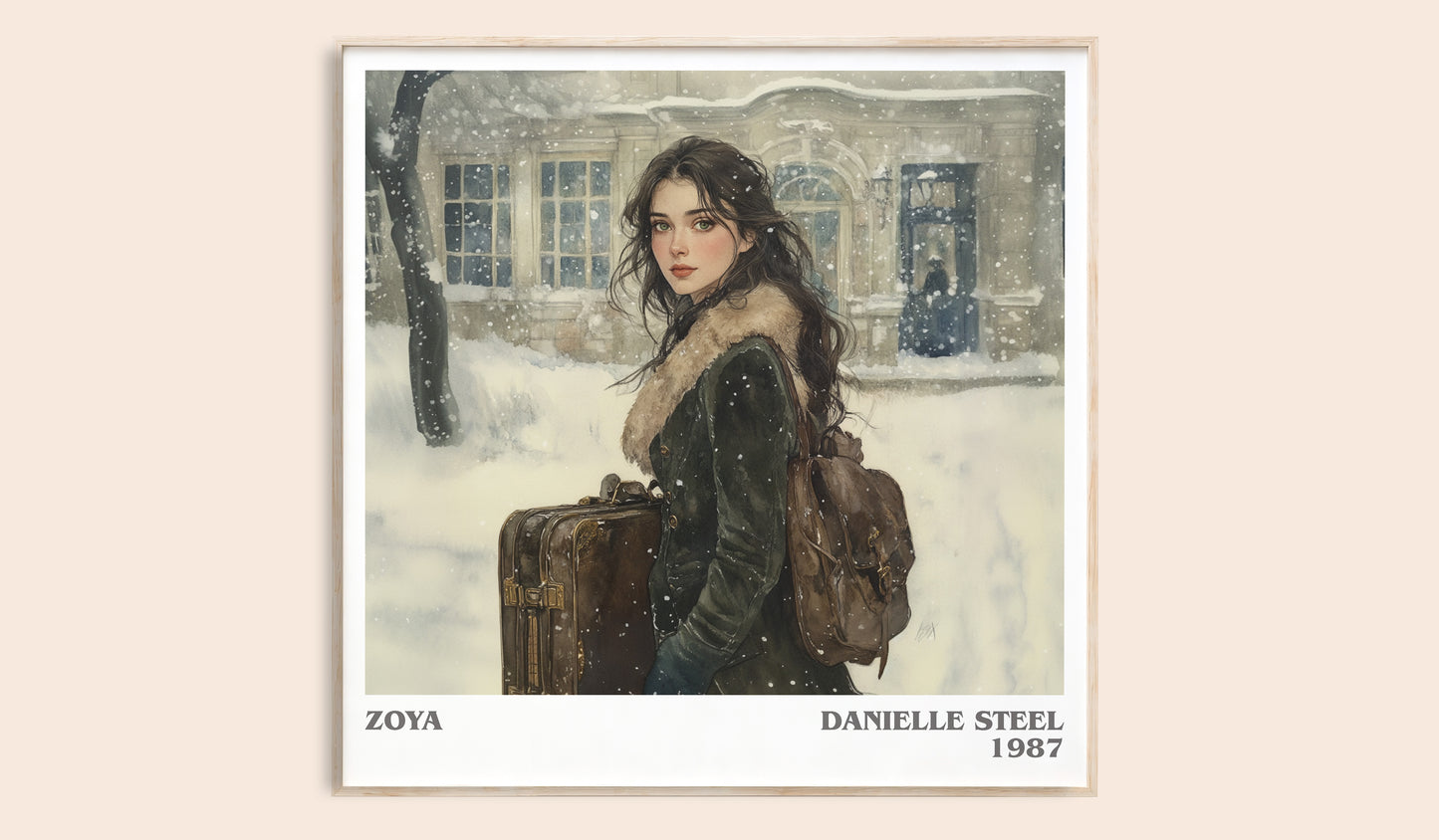 Zoya literary book poster by Danielle Steel – framed literary art print