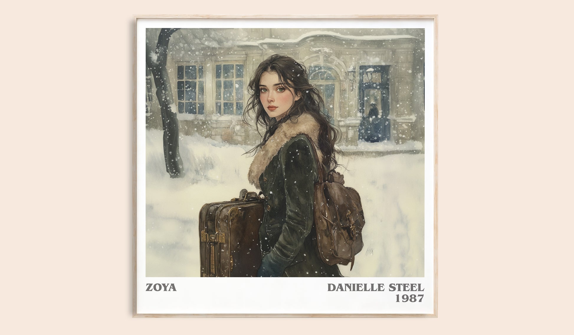 Zoya literary book poster by Danielle Steel – framed literary art print