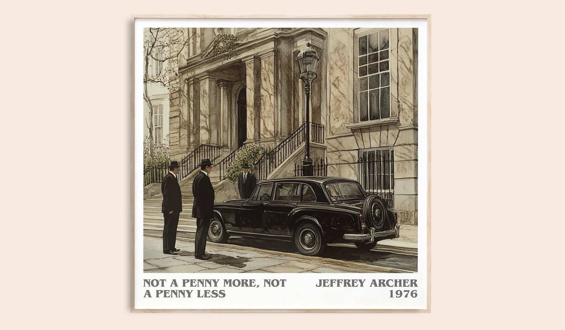 Not a Penny More, Not a Penny Less literary book poster by Jeffrey Archer – framed literary art print