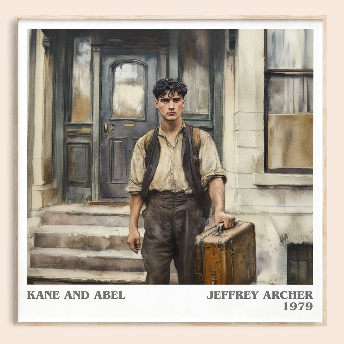 Kane and Abel literary book poster by Jeffrey Archer – framed literary art print
