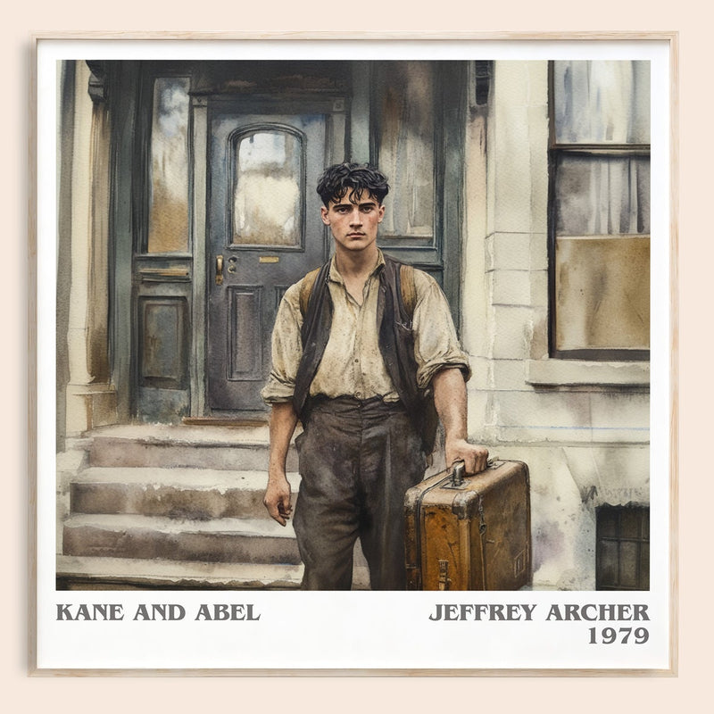 Kane and Abel literary book poster by Jeffrey Archer – framed literary art print