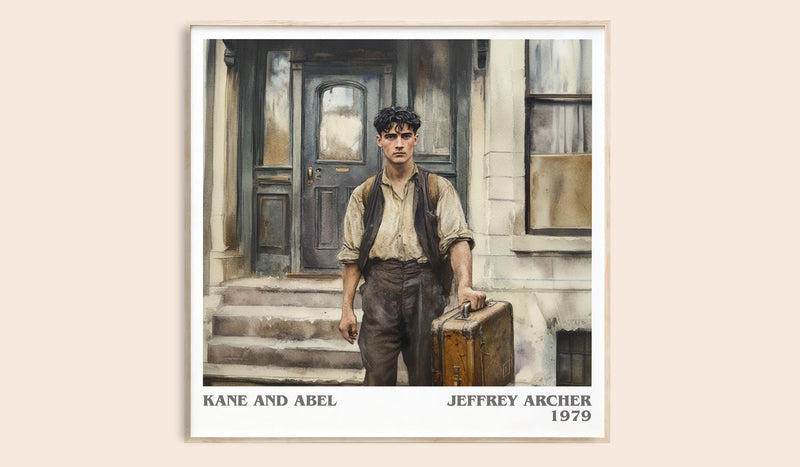 Kane and Abel literary book poster by Jeffrey Archer – framed literary art print