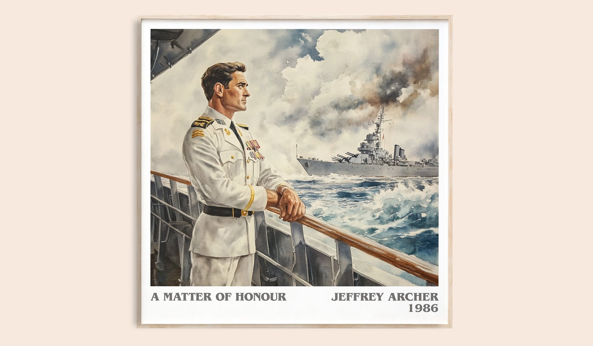 A Matter Of Honour literary book poster by Jeffrey Archer – framed literary art print