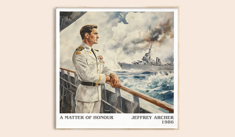 A Matter Of Honour literary book poster by Jeffrey Archer – framed literary art print