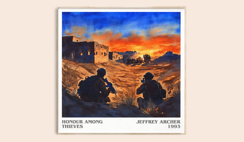 Honour Among Thieves literary book poster by Jeffrey Archer – framed literary art print