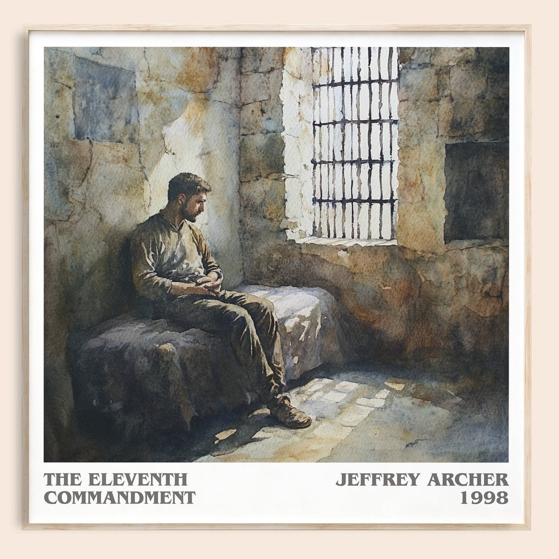 The Eleventh Commandment literary book poster by Jeffrey Archer – framed literary art print