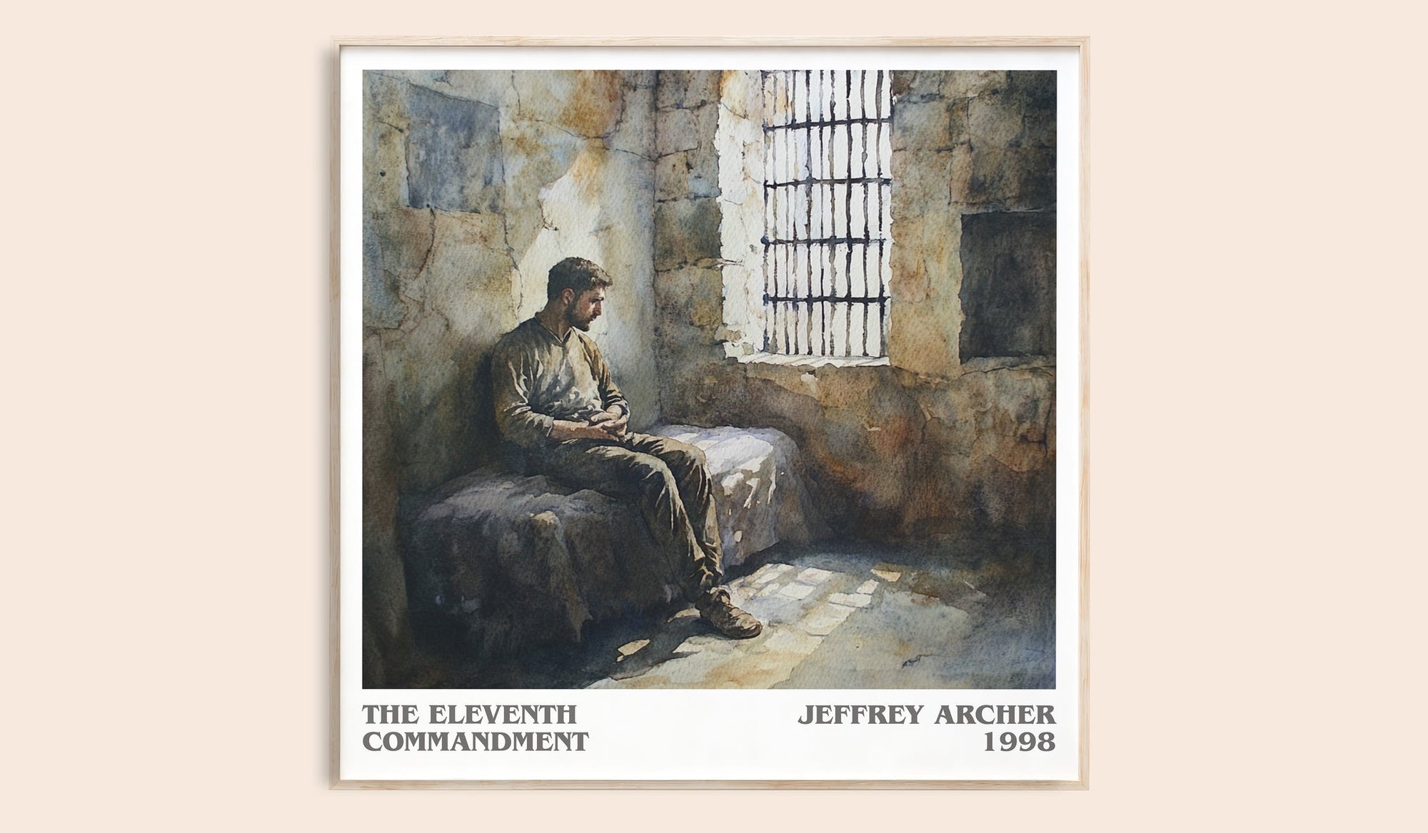 The Eleventh Commandment literary book poster by Jeffrey Archer – framed literary art print