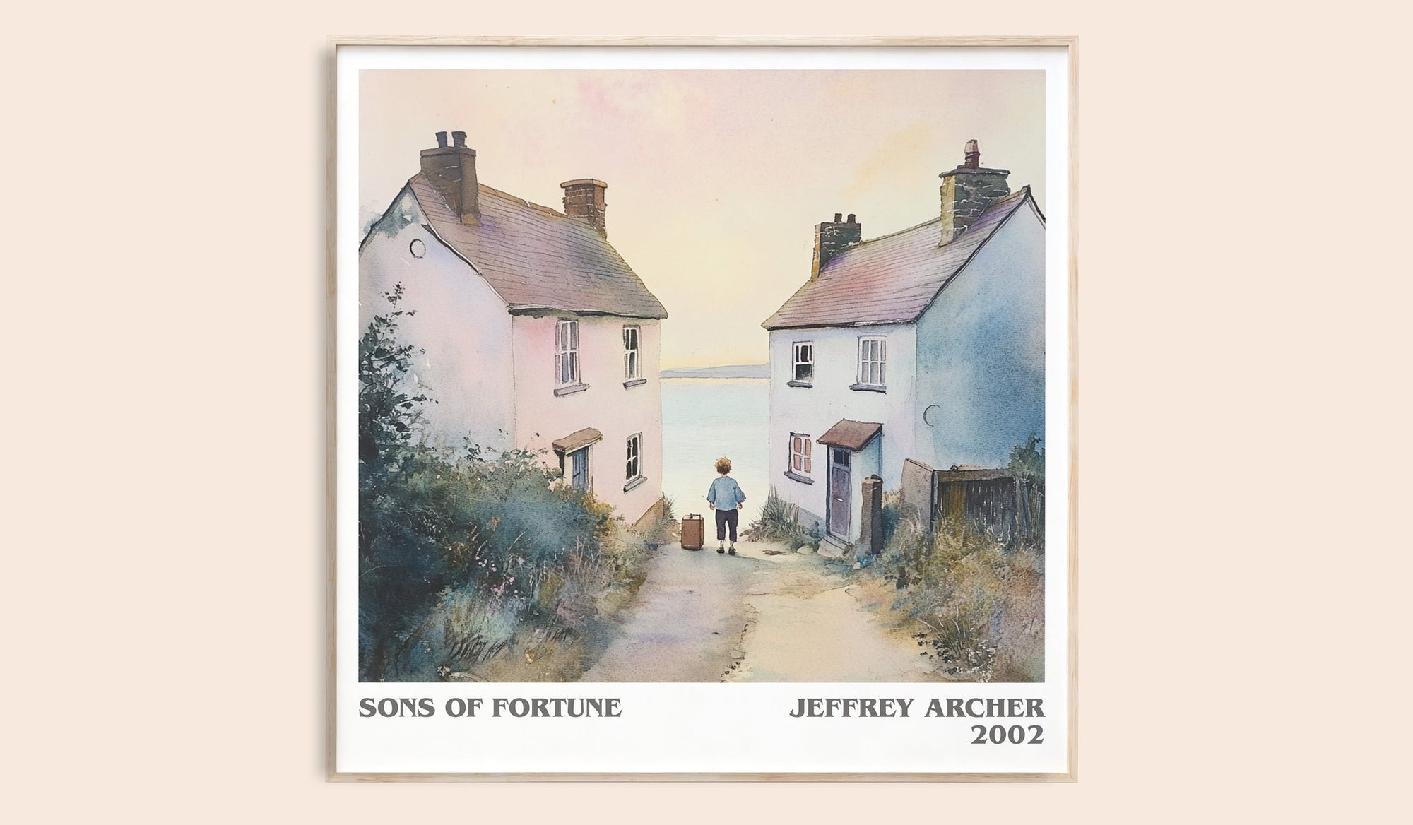 Sons of Fortune literary book poster by Jeffrey Archer – framed literary art print