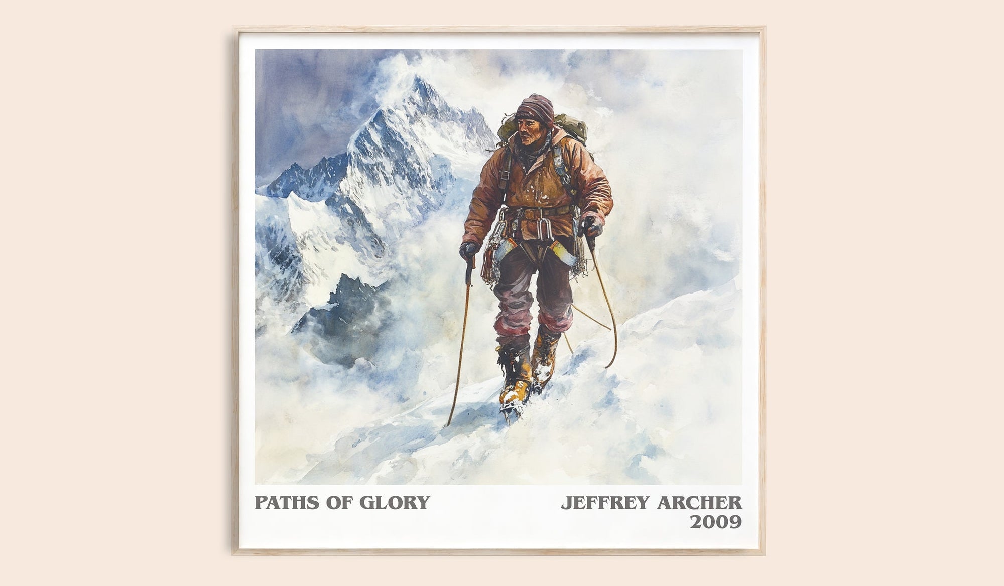 Paths of Glory literary book poster by Jeffrey Archer – framed literary art print