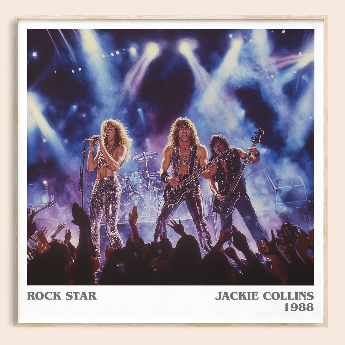 Rock Star literary book poster by Jackie Collins – framed literary art print