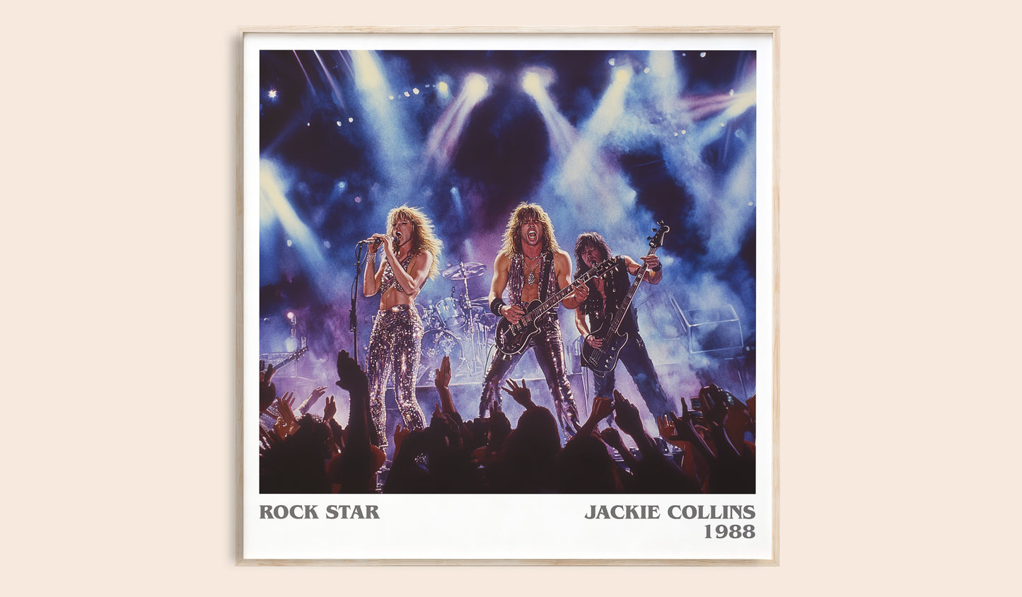 Rock Star literary book poster by Jackie Collins – framed literary art print