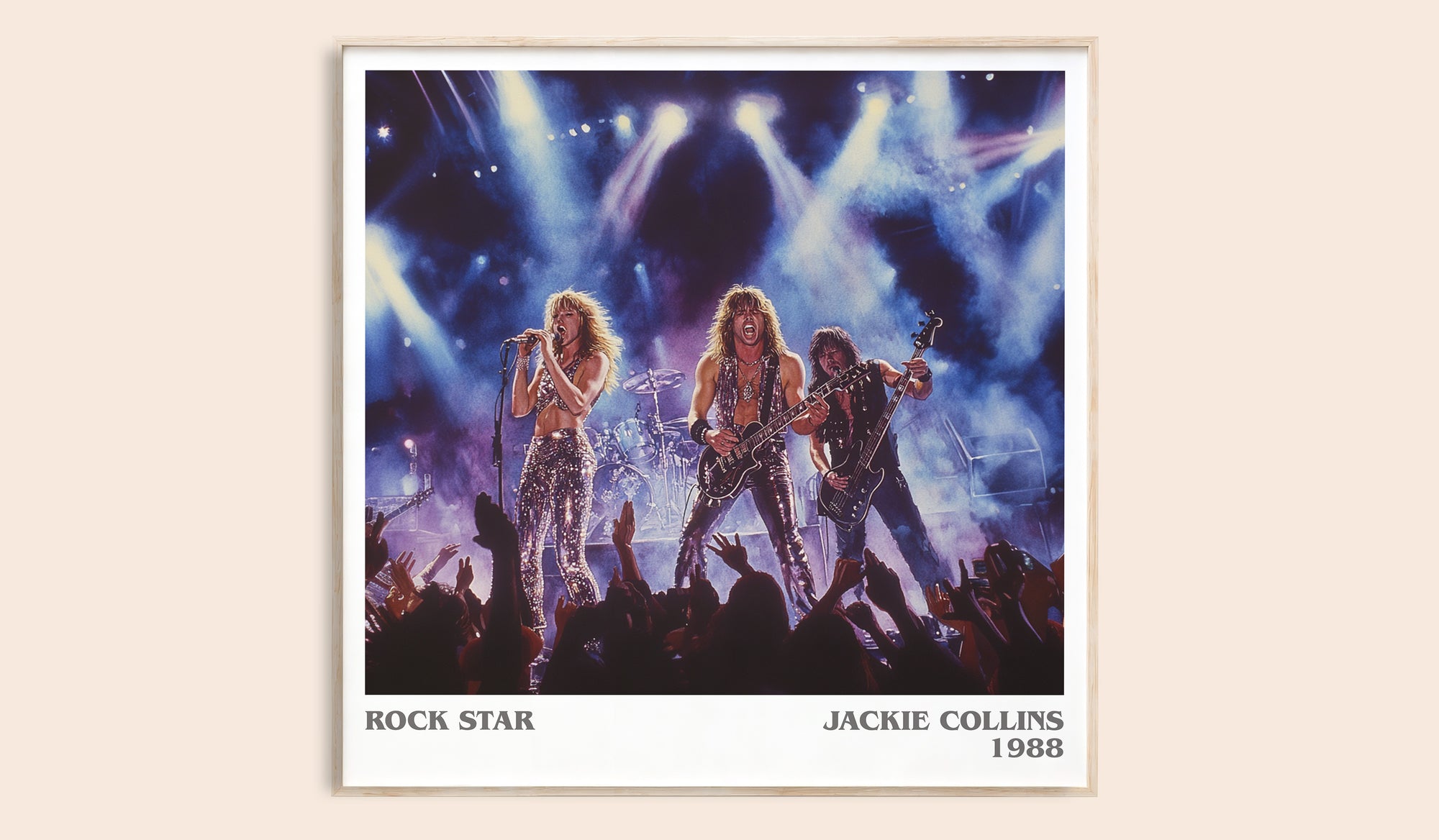 Rock Star literary book poster by Jackie Collins – framed literary art print
