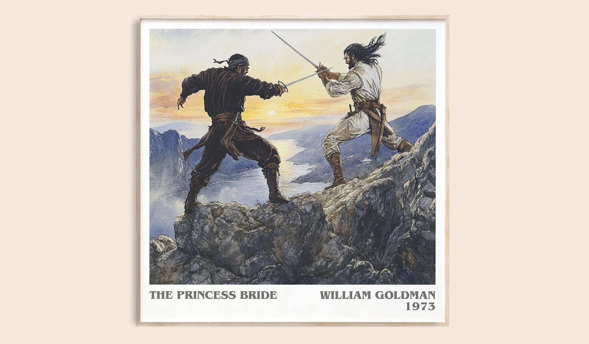 The Princess Bride literary book poster by William Goldman – framed literary art print