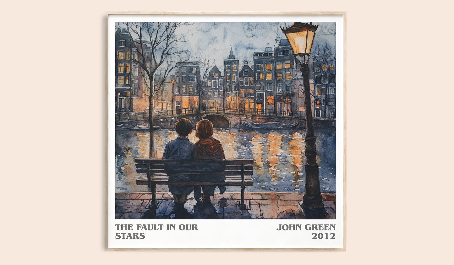 The Fault in Our Stars literary book poster by John Green – framed literary art print